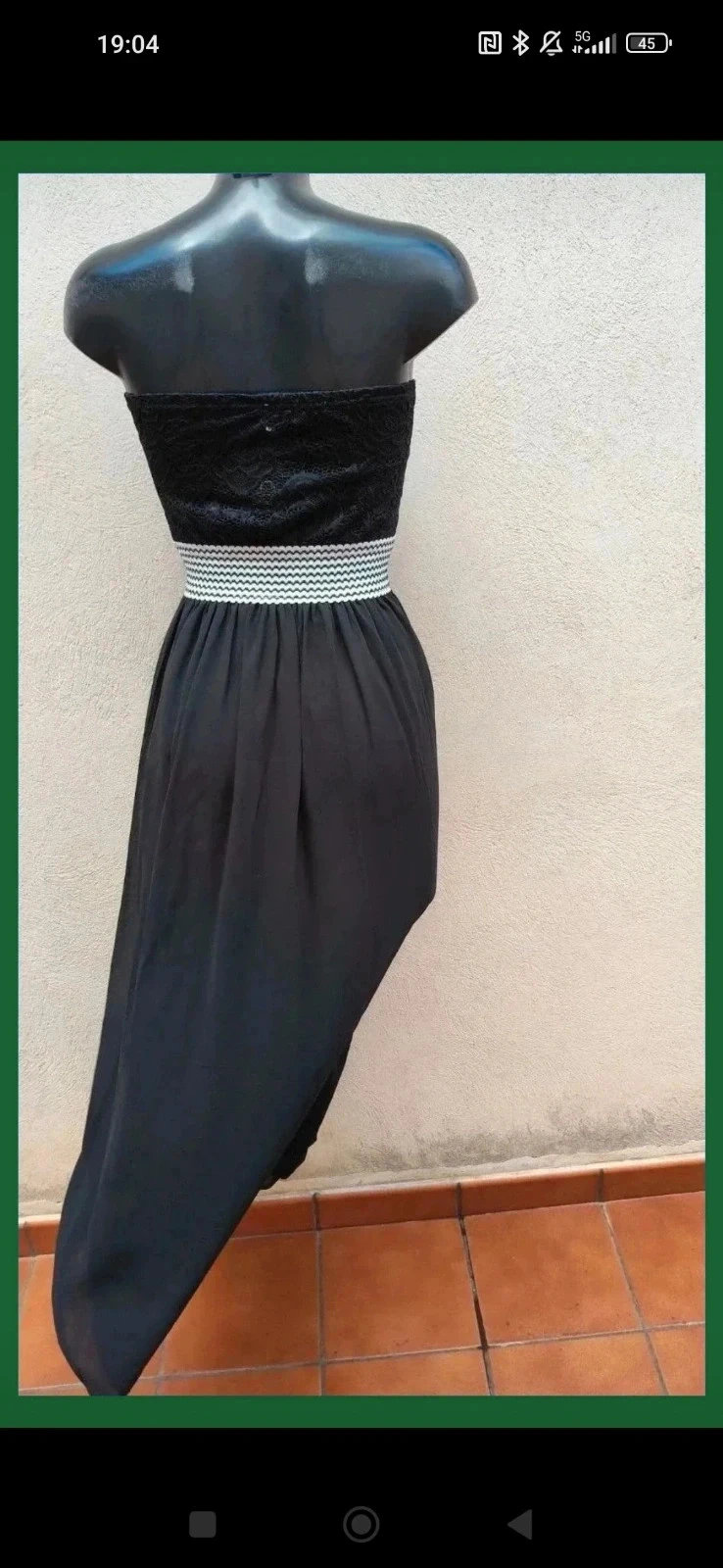 Lang zwart jurkje met halsband - Maat M/L ♥ – photo 4